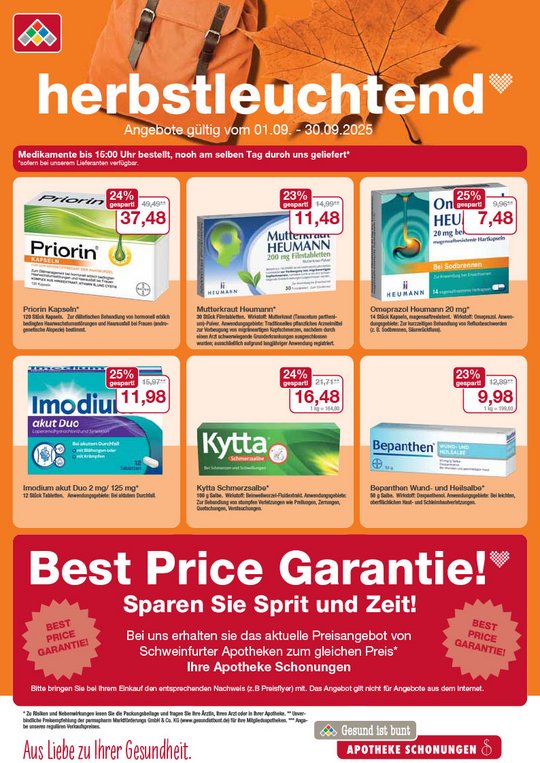 Flyer mit September-Angeboten Flyer mit September-Angeboten